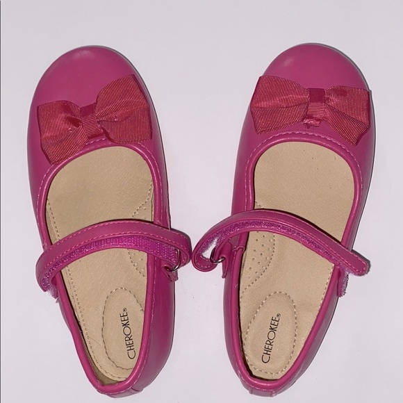 Cherokee Other - Cherokee Pink Kids Ballet Shoes with Bow. Size 11 Toddler.